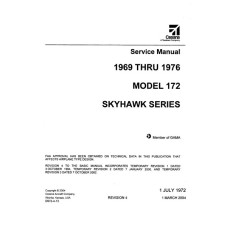 Cessna 172 Skyhawk Series Shop Service Manual 1969 thru 1976 Revised 2004